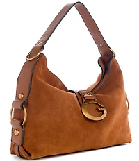 Guess Camden Suede Slouchy Hobo Shoulder Bag
