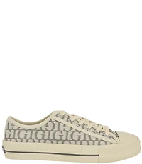 Guess Carey Logo Printed Fabric Lace-Up Sneakers