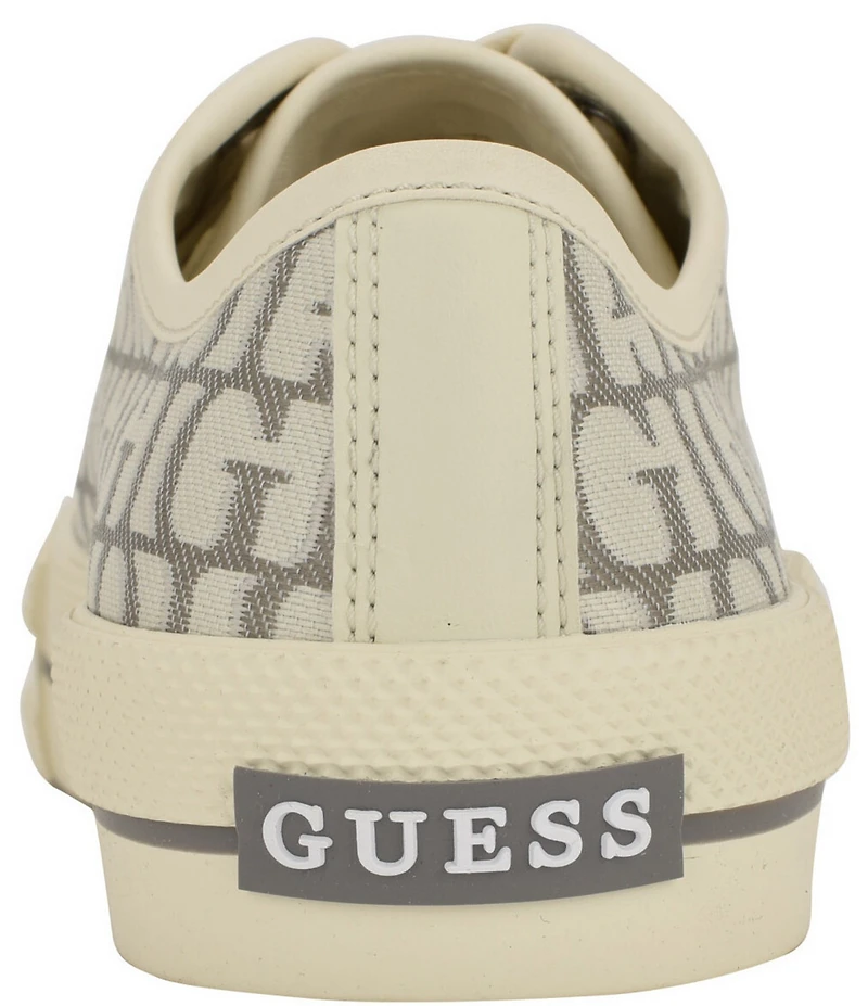 Guess Carey Logo Printed Fabric Lace-Up Sneakers