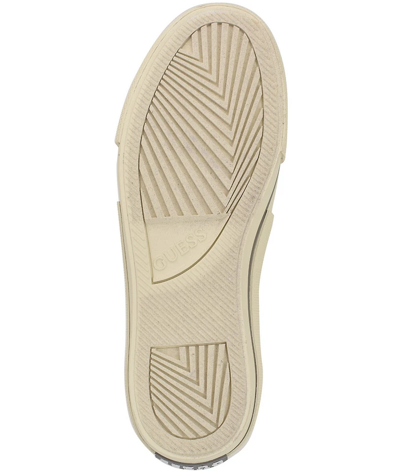 Guess Carey Logo Printed Fabric Lace-Up Sneakers