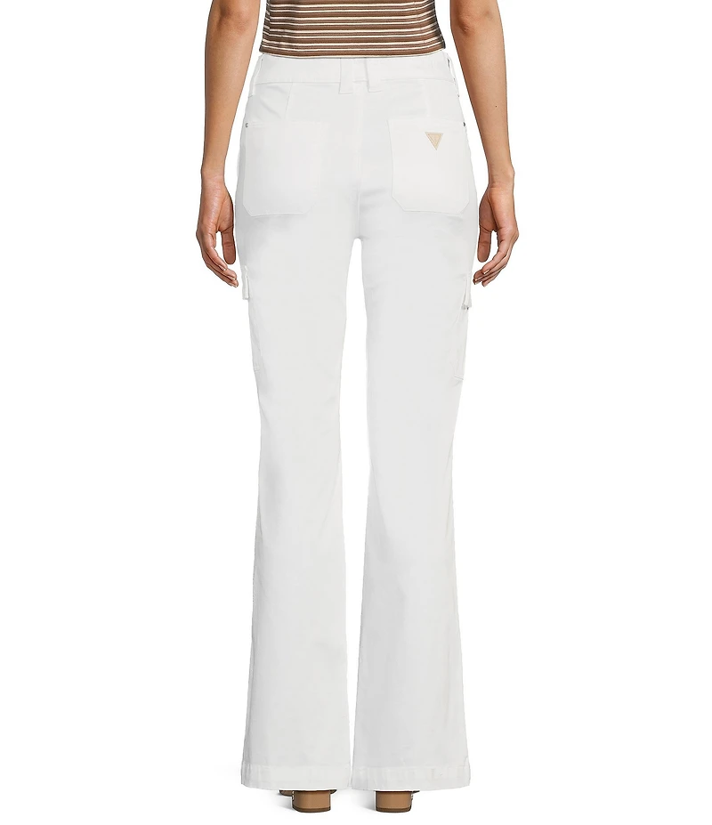 Guess Cargo Mini Mid Rise Bootcut Jeans