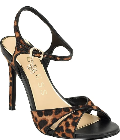 Guess Chayleny Leopard Print Haircalf Dress Sandals