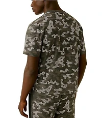 Guess Chayton Camouflage Printed Short Sleeve T-Shirt