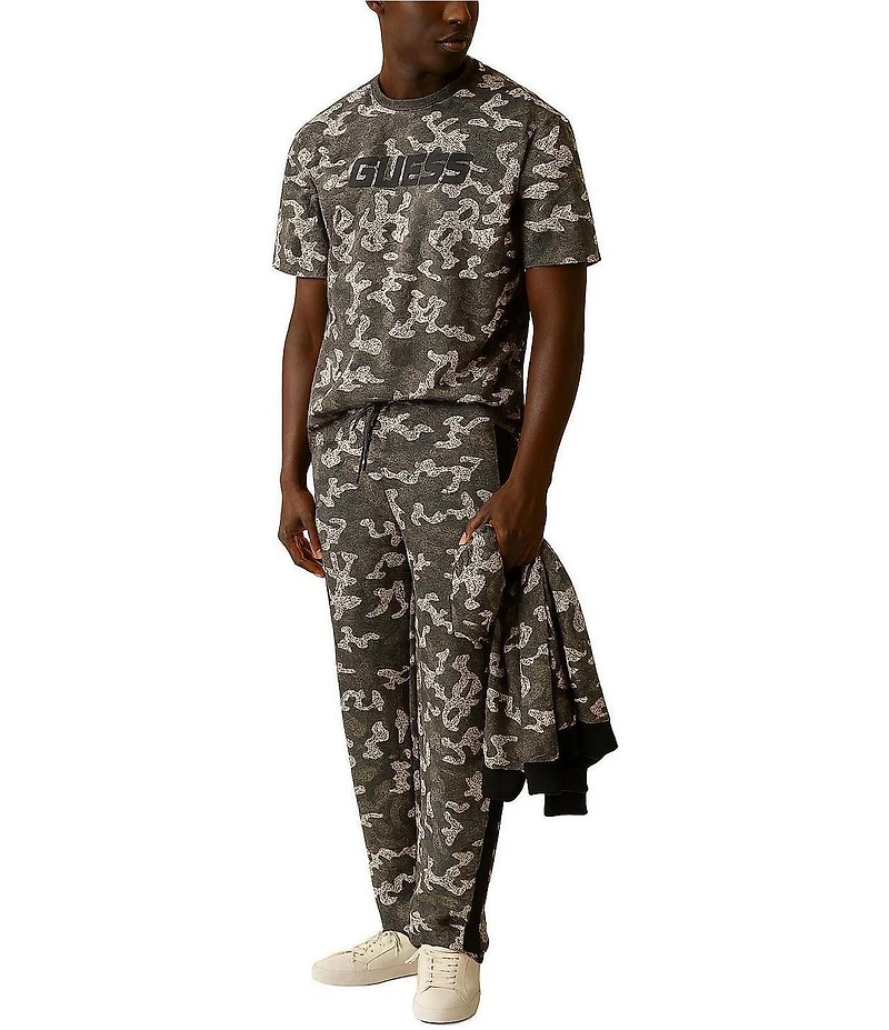 Guess Chayton Camouflage Printed Short Sleeve T-Shirt