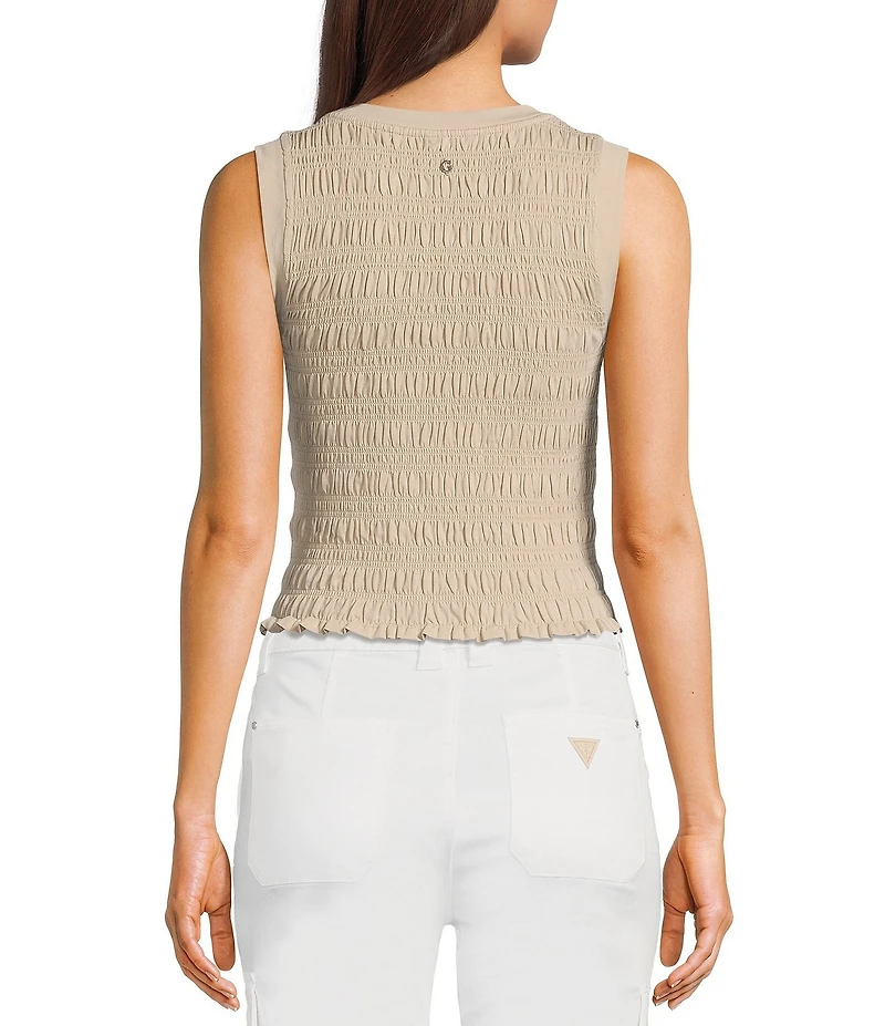 Guess Claire Smocked Tank Top