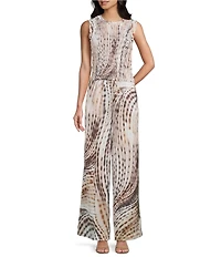 Guess Claire Smocked Crew Neck Tank Top