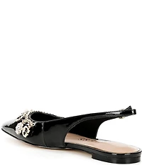 Guess Daisee Patent Charm Bracelet Ornament Slingback Flats