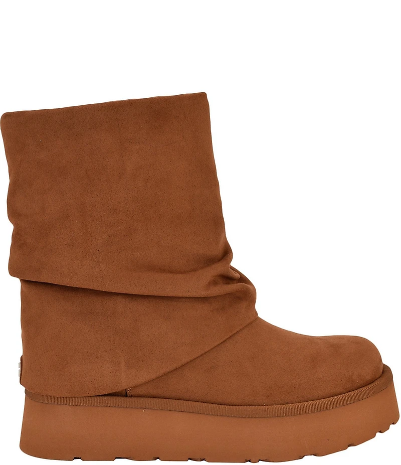 Guess Deinna Suede Platform Fold-Over Booties