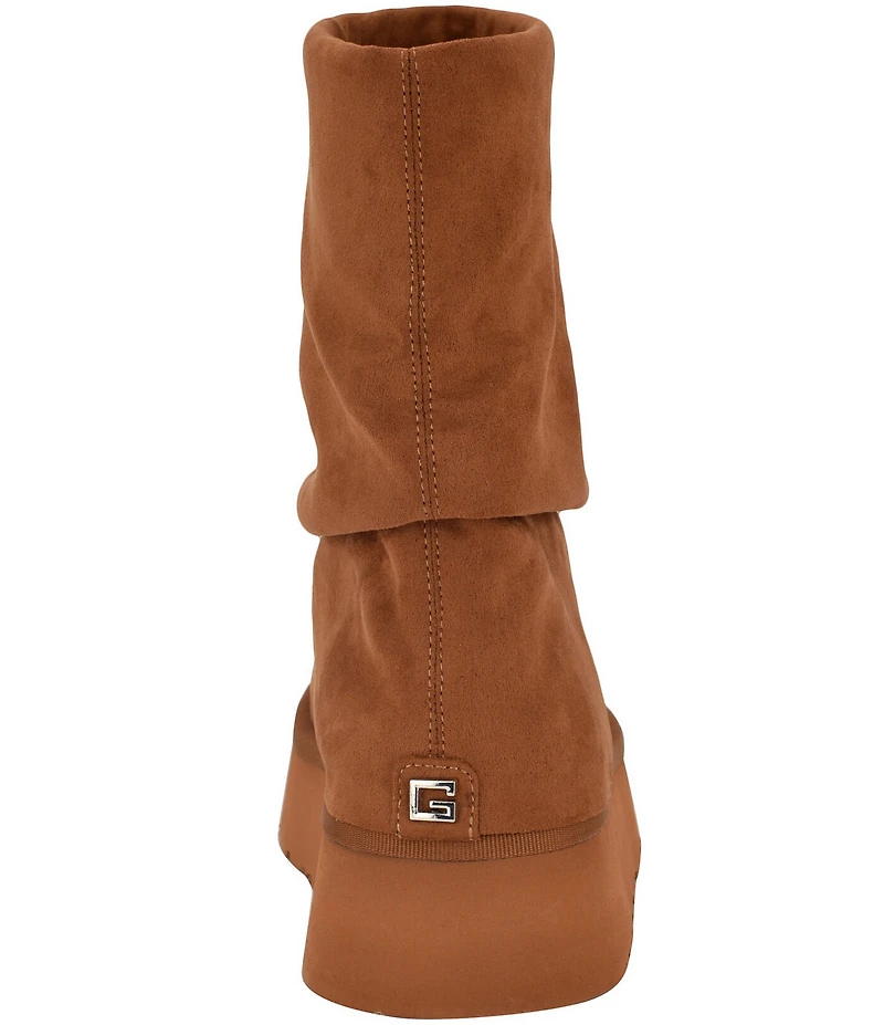 Guess Deinna Suede Platform Fold-Over Booties
