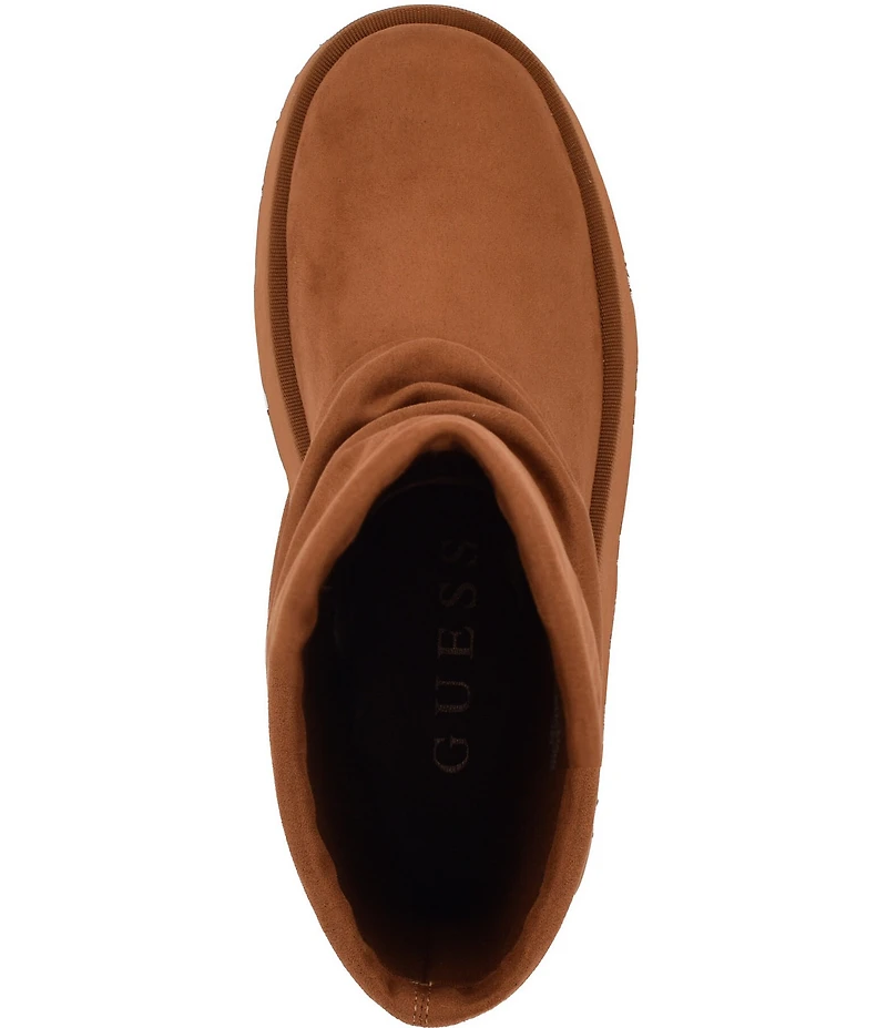 Guess Deinna Suede Platform Fold-Over Booties