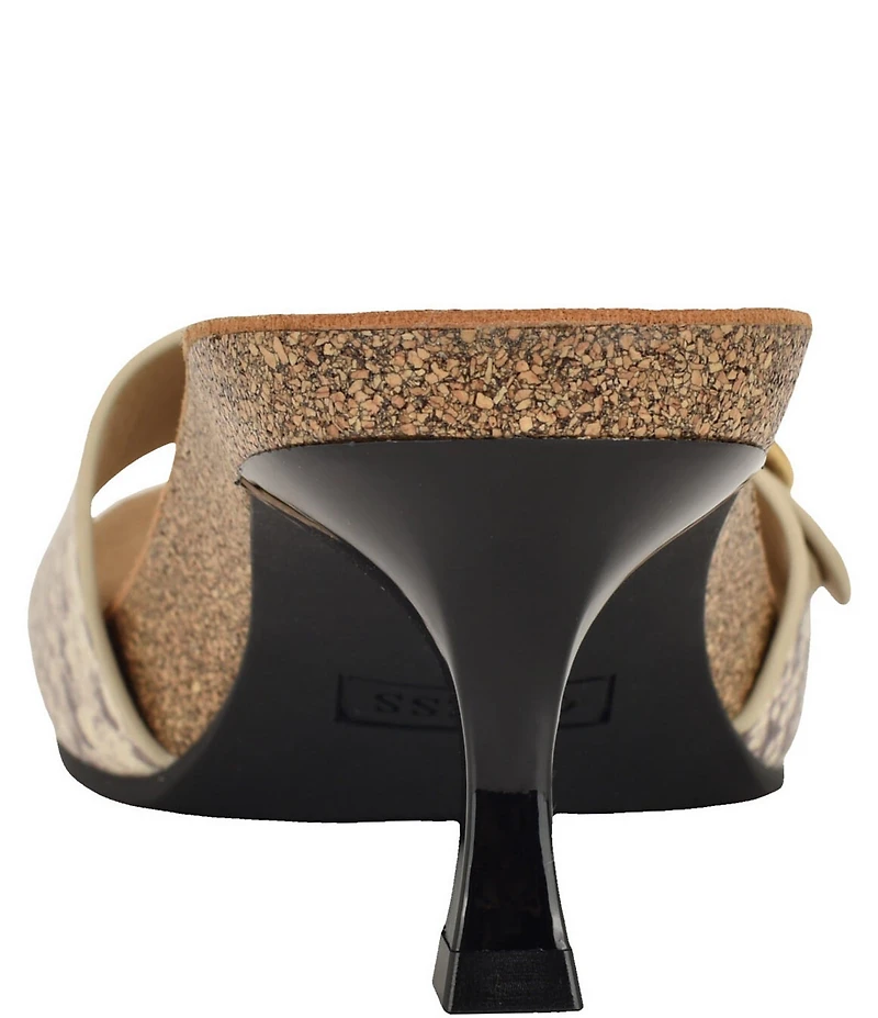 Guess Dexta Snake Print Buckled Slide Sandals