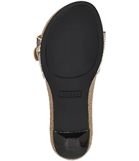 Guess Dexta Snake Print Buckled Slide Sandals