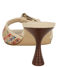 Guess Dista 2 Pastel Rainbow Buckle Hardware Slide Sandals