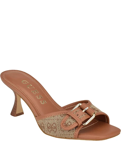 Guess Dista Logo Buckle Hardware Slide Sandals