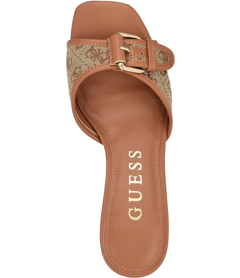 Guess Dista Logo Buckle Hardware Slide Sandals