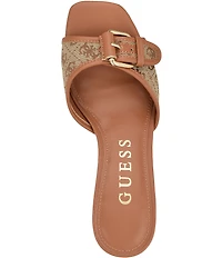 Guess Dista Logo Buckle Hardware Slide Sandals