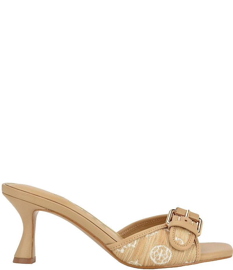 Guess Dista Logo Buckle Hardware Slide Sandals