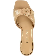 Guess Dista Logo Buckle Hardware Slide Sandals