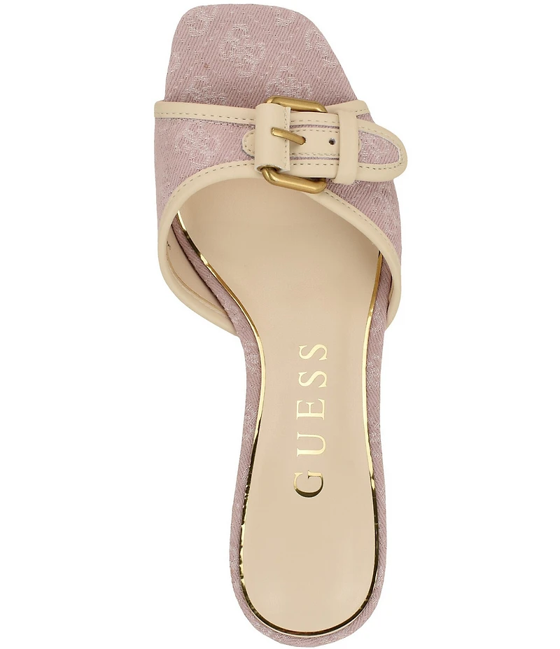 Guess Dista Logo Buckle Hardware Slide Sandals