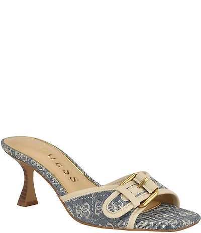 Guess Dista Logo Buckle Hardware Slide Sandals