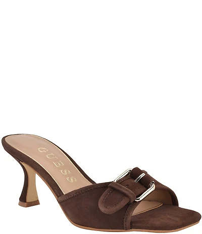 Guess Dista Suede Buckled Dress Slides