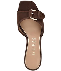 Guess Dista Suede Buckled Dress Slides