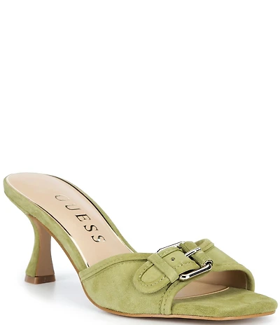 Guess Dista Suede Buckled Dress Slides