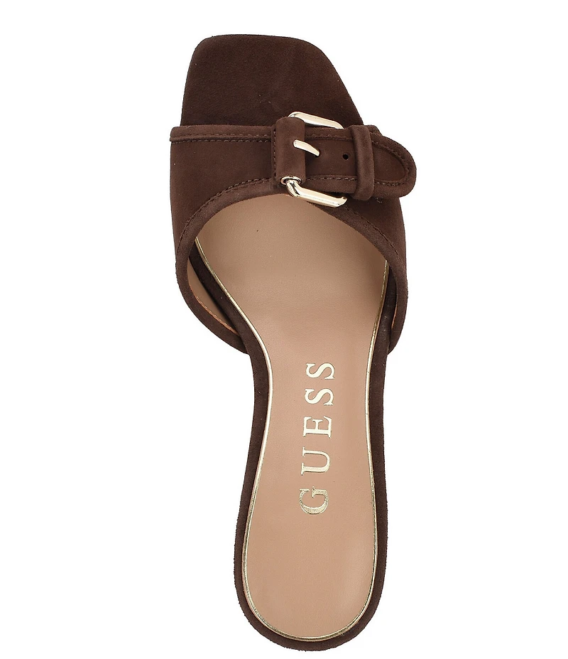 Guess Dista Suede Buckled Dress Slides
