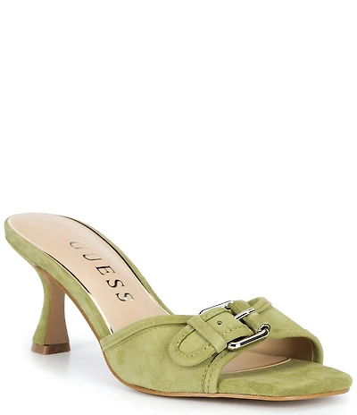 Guess Dista Suede Buckled Dress Slides