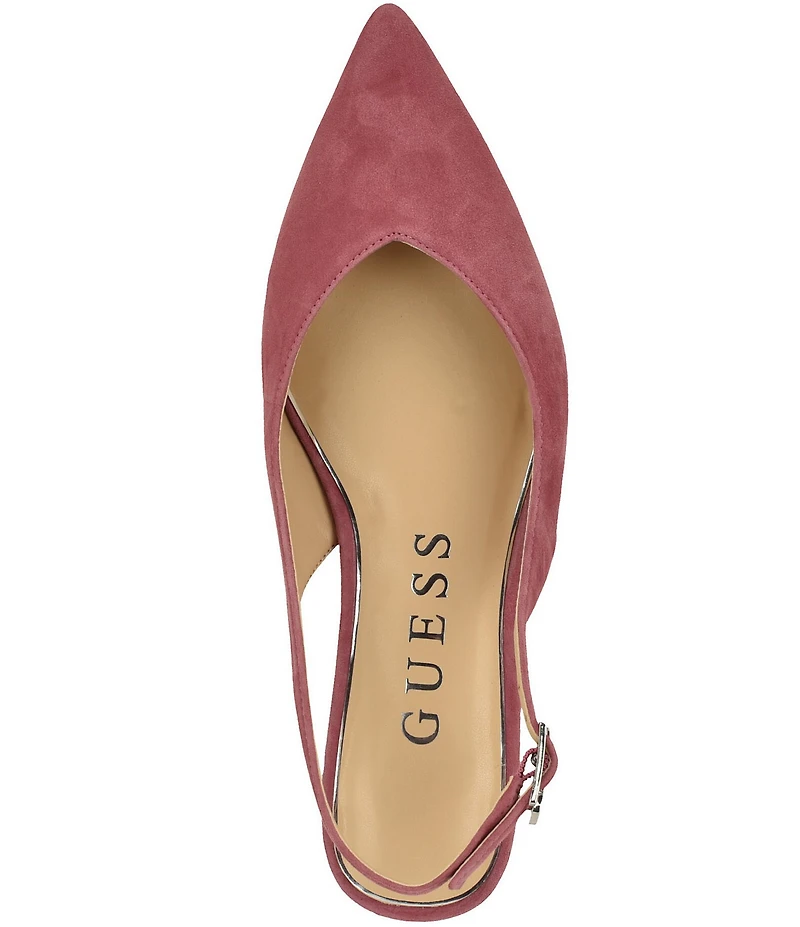 Guess Dorazio Suede Slingback Ballet Flats