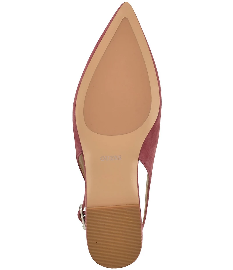 Guess Dorazio Suede Slingback Ballet Flats