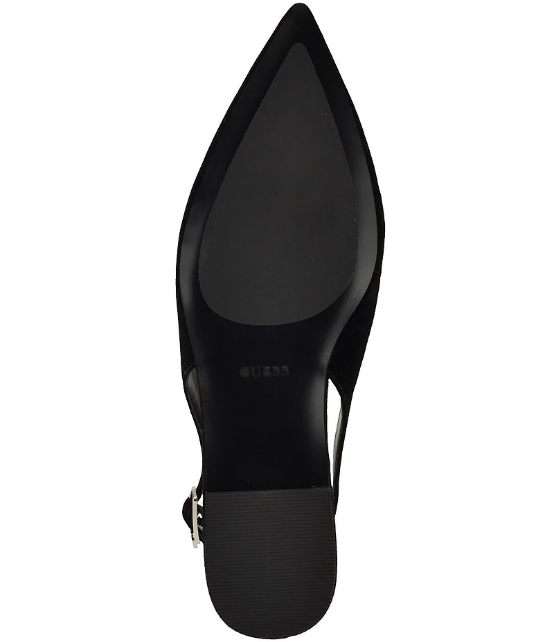 Guess Dorazio Suede Slingback Ballet Flats