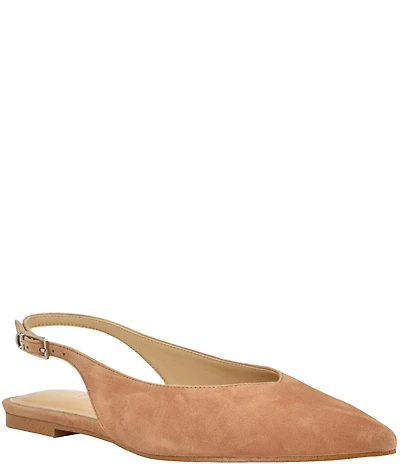 Guess Dorazio Suede Slingback Ballet Flats