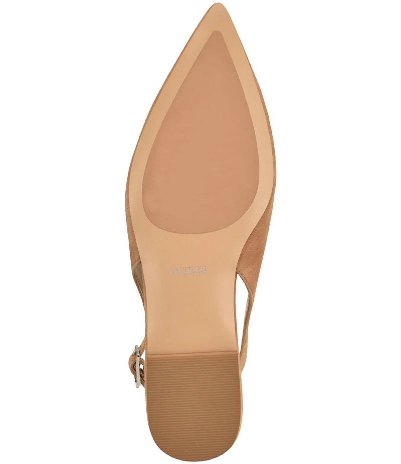 Guess Dorazio Suede Slingback Ballet Flats