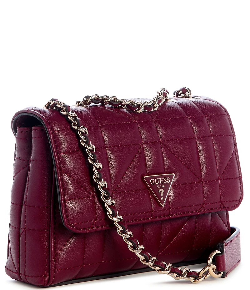 Guess Giully Mini Quilted Chain Strap Crossbody Bag