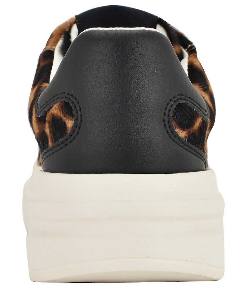 Guess Elbinah Leopard Print Faux Fur Platform Sneakers