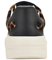 Guess Elbinah Leopard Print Faux Fur Platform Sneakers