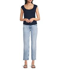 Guess Elisabette Short Sleeve Stretch Lace Top