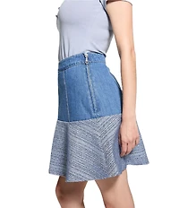 Guess Elsie High Rise Tweed Mix Coordinating Denim Skirt