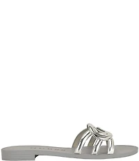 Guess Elyho Glossy Rubber Logo Pool Slide Sandals