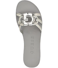Guess Elyho Glossy Rubber Logo Pool Slide Sandals