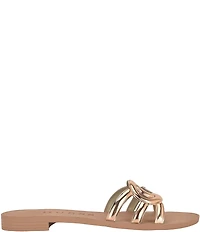 Guess Elyho Glossy Rubber Logo Pool Slide Sandals