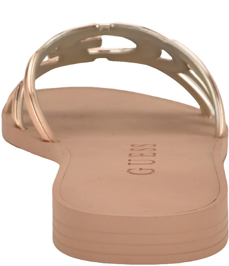 Guess Elyho Glossy Rubber Logo Pool Slide Sandals