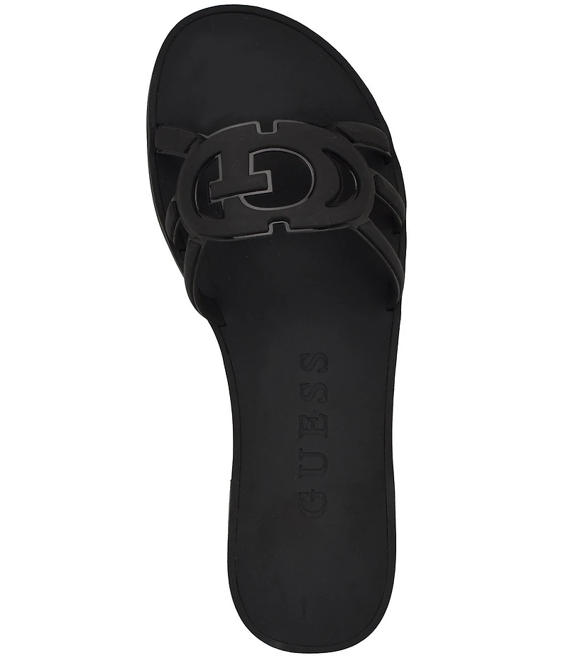 Guess Elyho Rubber Logo Pool Slide Sandals