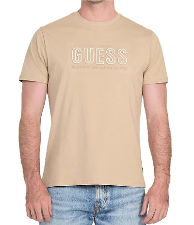 Guess Embossed Logo Short Sleeve T-Shirt