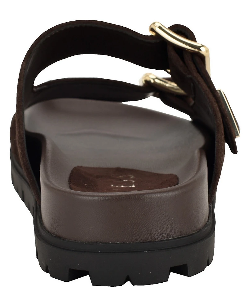 Guess Fasten Suede Buckled Slide Sandals