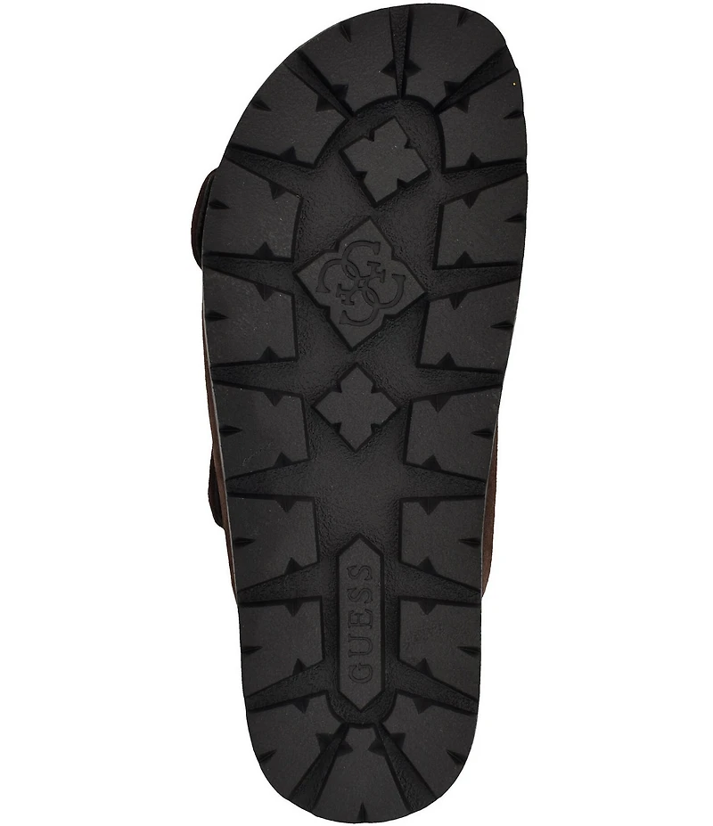 Guess Fasten Suede Buckled Slide Sandals