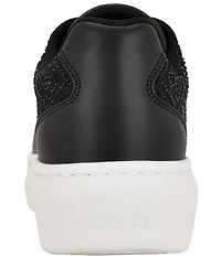 Guess Fhilip Rhinestone Logo Embellished Platform Sneakers
