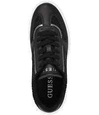 Guess Fhilip Rhinestone Logo Embellished Platform Sneakers