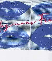 Guess French Lips Short Sleeve Oversized T-Shirt